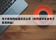 电子商务网站建设怎么弄（如何建设企业电子商务网站）