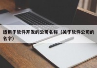 适用于软件开发的公司名称（关于软件公司的名字）