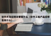 软件开发经理主要做什么（软件工程产品经理是做什么）