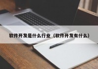 软件开发是什么行业（软件开发有什么）