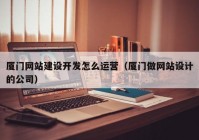 厦门网站建设开发怎么运营（厦门做网站设计的公司）