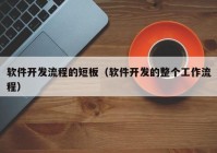 软件开发流程的短板（软件开发的整个工作流程）