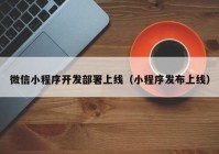 微信小程序开发部署上线（小程序发布上线）